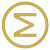Small M logo icon gold